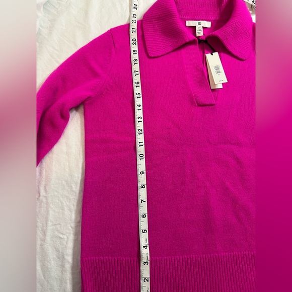 NWT 100% Cashmere Rugby Polo Sweater Sz XS - Picture 8 of 9